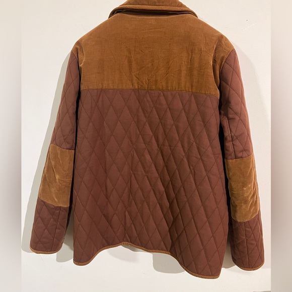 Yves Salomon Corduroy rabbit fur lined coat 52 - Picture 2 of 7